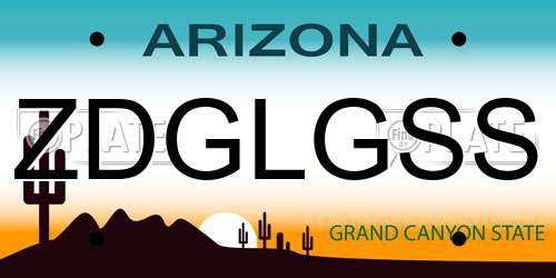 ZDGLGSS Arizona License Plate