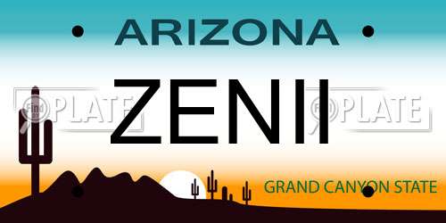 ZENII Arizona License Plate