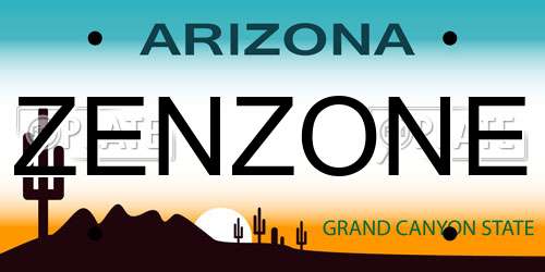 ZENZONE Arizona License Plate
