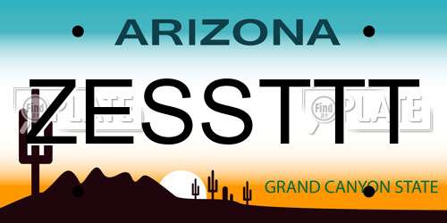 ZESSTTT Arizona License Plate