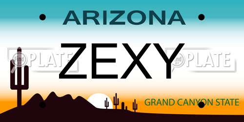 ZEXY Arizona License Plate
