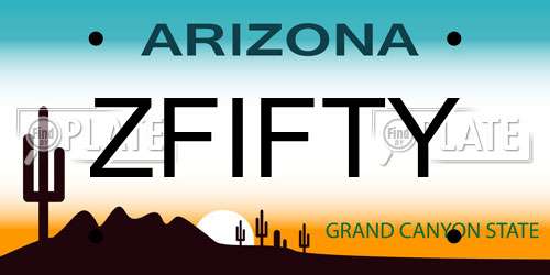 ZFIFTY Arizona License Plate
