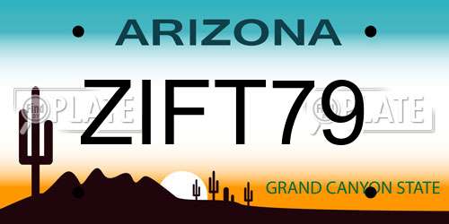 ZIFT79 Arizona License Plate
