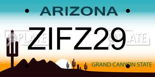 ZIFZ29 Arizona License Plate