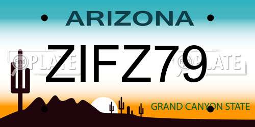 ZIFZ79 Arizona License Plate
