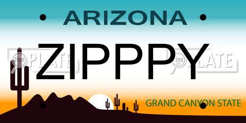 ZIPPPY Arizona License Plate