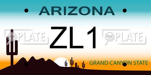 ZL1 Arizona License Plate