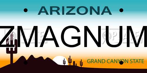 ZMAGNUM Arizona License Plate