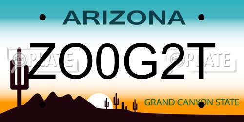 ZO0G2T Arizona License Plate
