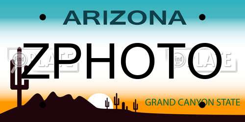 ZPHOTO Arizona License Plate