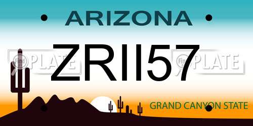 ZRII57 Arizona License Plate