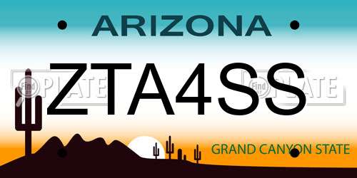 ZTA4SS Arizona License Plate