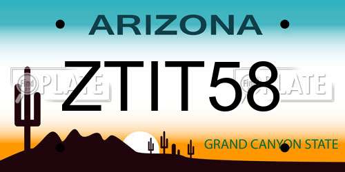 ZTIT58 Arizona License Plate