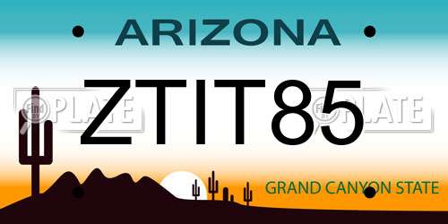 ZTIT85 Arizona License Plate