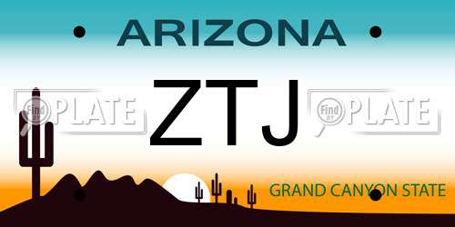 ZTJ Arizona License Plate