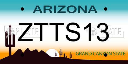 ZTTS13 Arizona License Plate