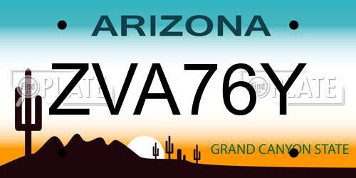 ZVA76Y Arizona License Plate
