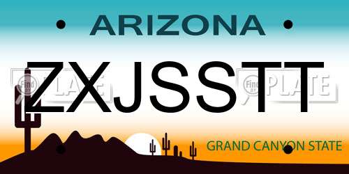 ZXJSSTT Arizona License Plate