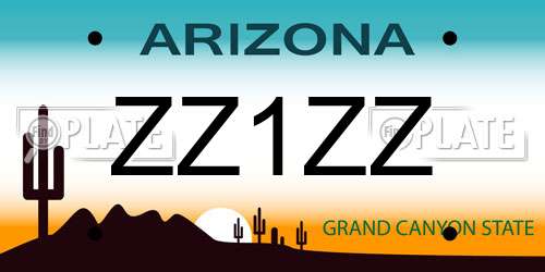 ZZ1ZZ Arizona License Plate