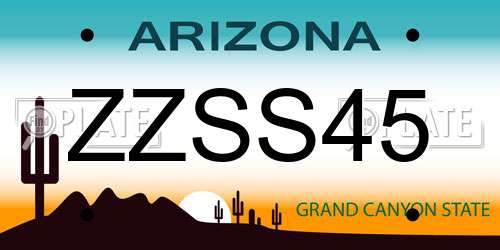 ZZSS45 Arizona License Plate
