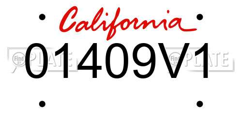 01409V1 California License Plate