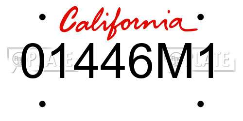 01446M1 California License Plate