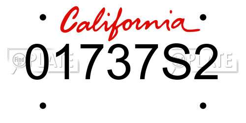 01737S2 California License Plate