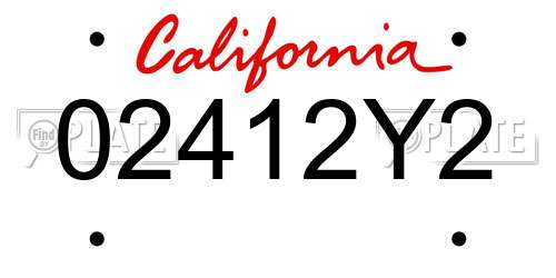 02412Y2 California License Plate