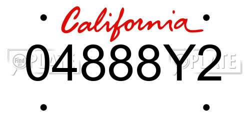 04888Y2 California License Plate