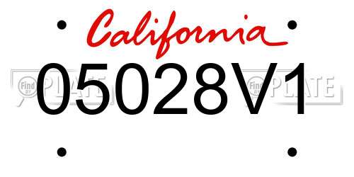 05028V1 California License Plate