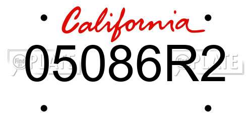 05086R2 California License Plate