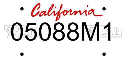 05088M1 California License Plate