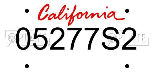 05277S2 California License Plate