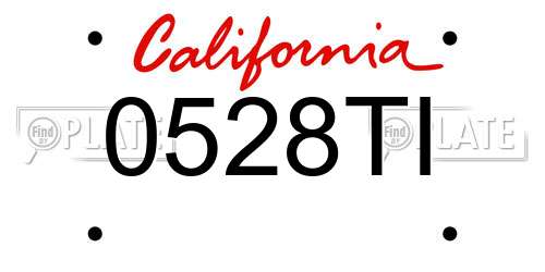 0528TI California License Plate