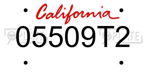 05509T2 California License Plate