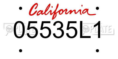 05535L1 California License Plate