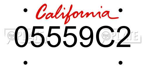 05559C2 California License Plate