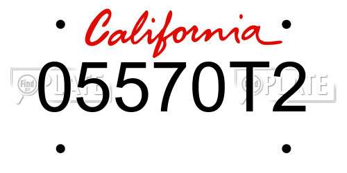 05570T2 California License Plate