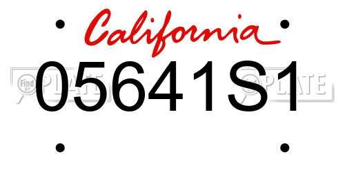 05641S1 California License Plate