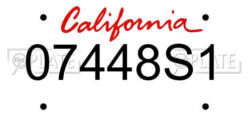 07448S1 California License Plate