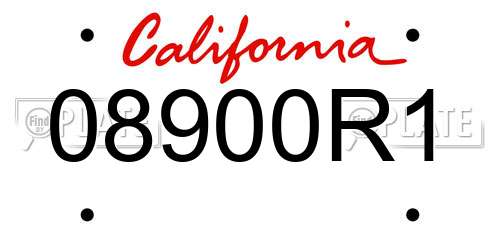 08900R1 California License Plate