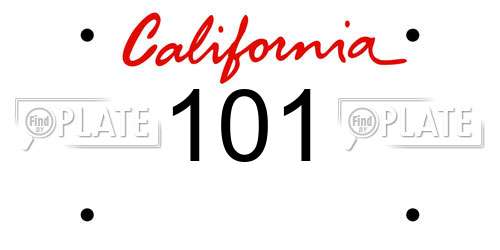 101 California License Plate