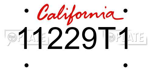 11229T1 California License Plate