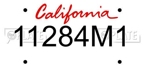 11284M1 California License Plate