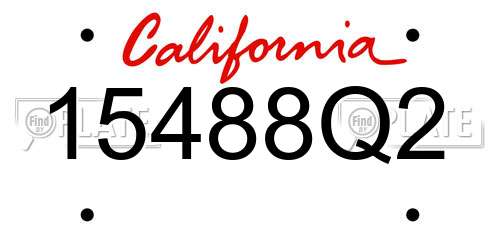 15488Q2 California License Plate