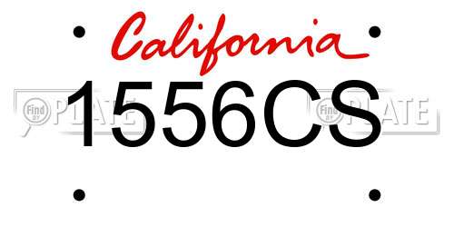 1556CS California License Plate