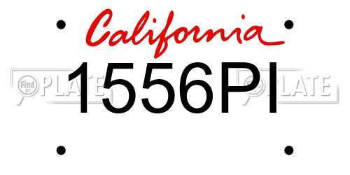 1556PI California License Plate