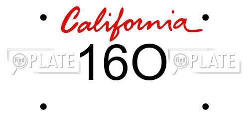 16O California License Plate