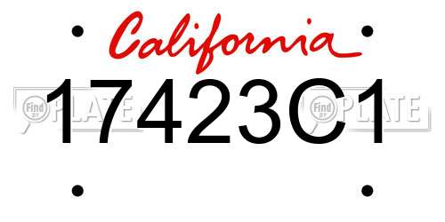 17423C1 California License Plate
