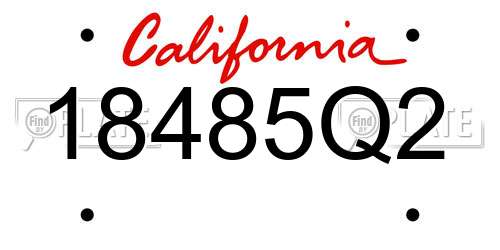 18485Q2 California License Plate